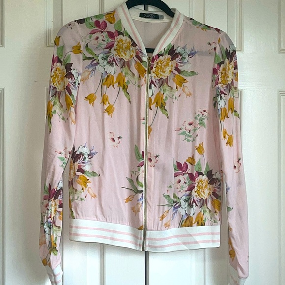 K9- lightweight floral, varsity jacket. Sz. P - Picture 1 of 4
